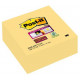 Cubo de 270 notas adhesivas 3m post-it super sticky 76x76 mm. color canary yellow.