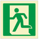 Pictograma de señalización en pvc fotoluminiscente syssa, 224x224 mm. salida de emergencia izquierda