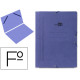 Carpeta de gomas sencilla en cartón pintado de 540 grs. liderpapel en formato folio, color azul.