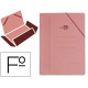 Carpeta de gomas con 3 solapas en cartón compacto de 740 grs/m². liderpapel, folio, cuero