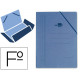 Carpeta de gomas con 3 solapas en cartón compacto de 740 grs/m². liderpapel, folio, azul