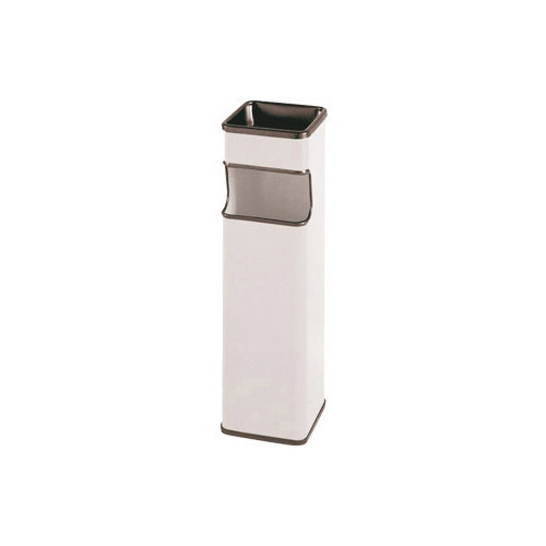 Cenicero - papelera metálica sie 403, 66x19x19 cm. 24 litros. blanco