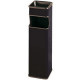 Cenicero - papelera metálica sie 403, 66x19x19 cm. 24 litros. negro