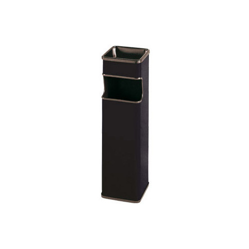 Cenicero - papelera metálica sie 403, 66x19x19 cm. 24 litros. negro