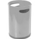 Papelera metálica con asas sie 101, Ø 21,5x31,5 cm. 12 litros. plata