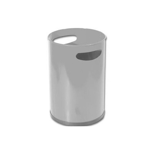 Papelera metálica con asas sie 101, Ø 21,5x31,5 cm. 12 litros. plata