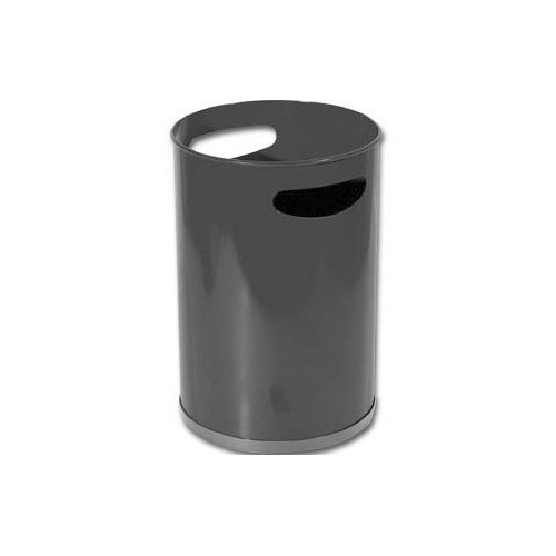 Papelera metálica con asas sie 101, Ø 21,5x31,5 cm. 12 litros. color negro.