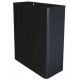 Papelera metálica de pared con perforado inferior sie 98, 36x15x46 cm. 25 litros, negro