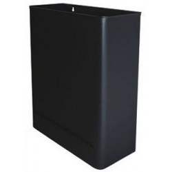 Papelera metálica de pared con perforado inferior sie 98, 36x15x46 cm. 25 litros, negro