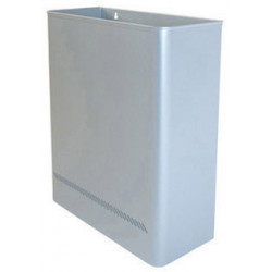 Papelera metálica de pared con perforado inferior sie 98, 36x15x46 cm. 25 litros. plata