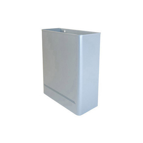Papelera metálica de pared con perforado inferior sie 98, 36x15x46 cm. 25 litros. plata