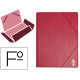 Carpeta de gomas con 3 solapas en cartón forrado de pvc liderpapel, folio, corinto