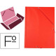 Carpeta de gomas con 3 solapas en cartón forrado de pvc liderpapel, folio, rojo
