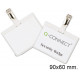 Identificador personal de seguridad en pvc con pinza metálica q-connect, 90x60 mm.