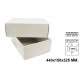 Caja para embalar - con tapa, canal simple de 3 mm. q-connect, 440x150x325 mm. blanco