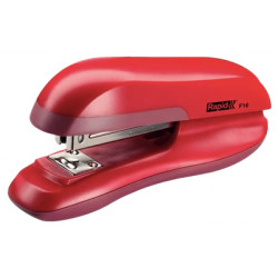 Grapadora de sobremesa rapid f16 en color rojo.