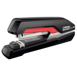 Grapadora de sobremesa rapid s17 superflatclinch, negro/rojo