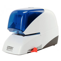 Grapadora eléctrica rapid 5050E flatclinch, blanco/azul