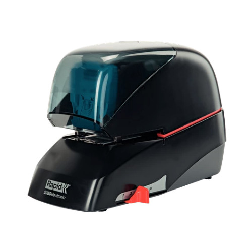 Grapadora eléctrica rapid 5080e flatclinch, negro