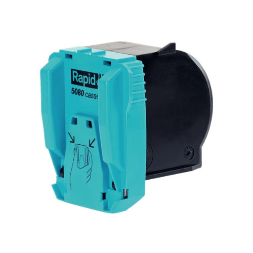 Grapas para grapadora eléctrica rapid 5080e flat clinch, pack de 3 cartuchos de 5.000 uds.