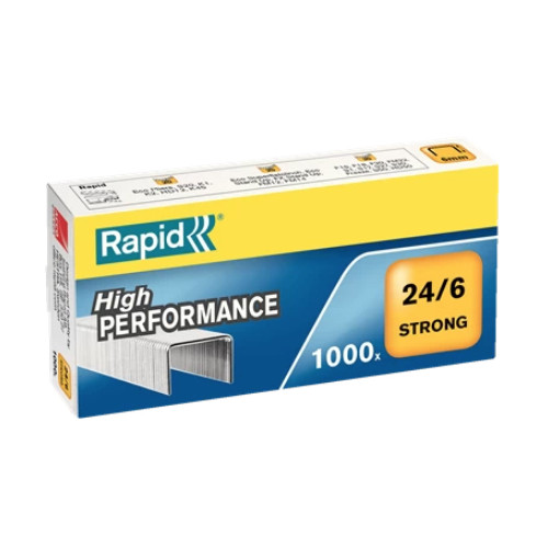 Grapas rapid 24 strong galvanizadas 24/6, caja de 1.000 uds.