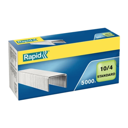 Grapas rapid 10 standard galvanizadas 10/4, caja de 5.000 uds