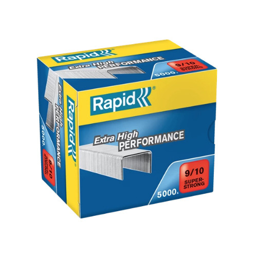 Grapas rapid 9 super strong galvanizadas 9/10, caja de 5.000 uds.
