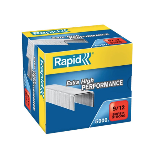 Grapas rapid 9 super strong galvanizadas 9/12, caja de 5.000 uds.