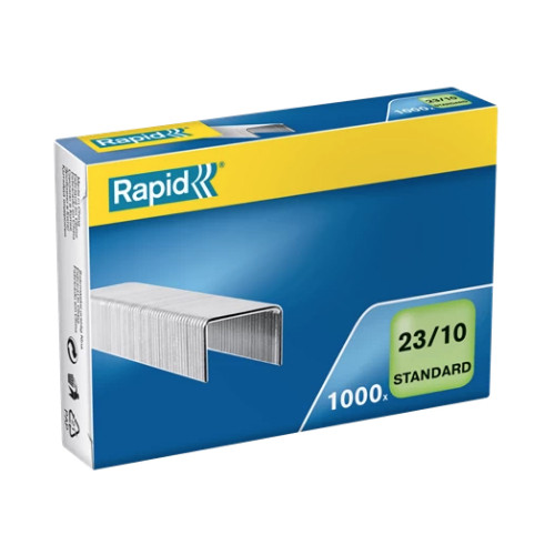 Grapas rapid 23 standard galvanizadas 23/10, caja de 1.000 uds.