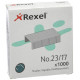 Grapas rexel 23 galvanizadas 23/17, caja de 1.000 uds.