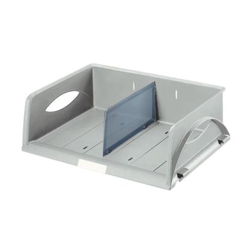 Bandeja portadocumentos leitz sorty standard, acceso apaisado con 1 separador, gris