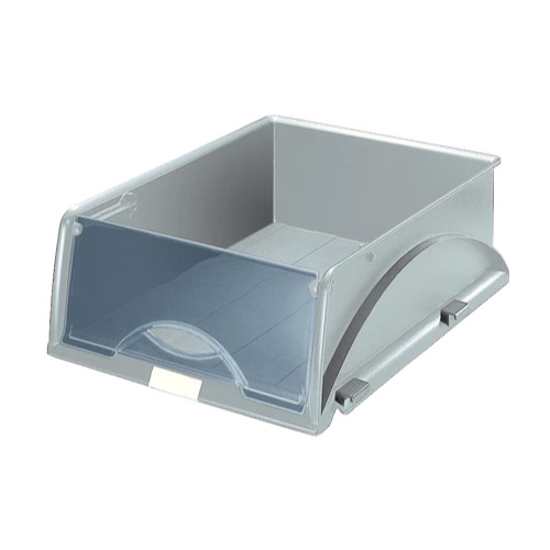 Bandeja portadocumentos leitz sorty, tapa frontal basculante, gris