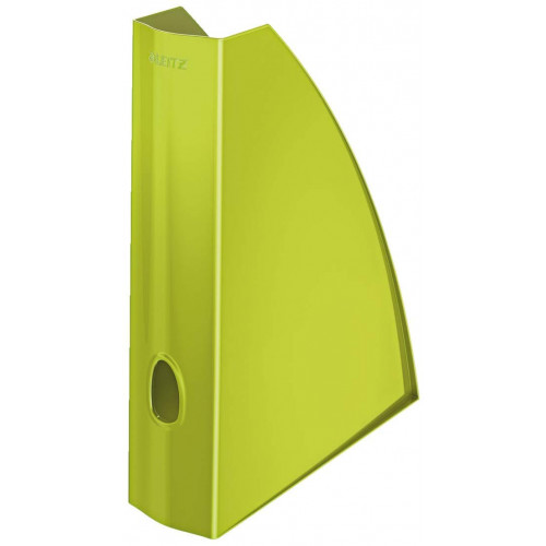 Revistero de archivo leitz wow en color verde metalizado.