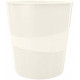 Papelera de polipropileno leitz wow en color blanco perla.