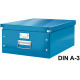 Caja de archivo universal leitz click & store wow, grande, azul