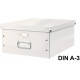 Caja de archivo universal leitz click & store wow, grande, blanco