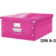 Caja de archivo universal leitz click & store wow, grande, fucsia
