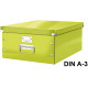 Caja de archivo universal leitz click & store wow, grande, verde