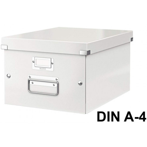 Caja de archivo universal leitz click & store wow, mediana, blanco