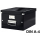 Caja de archivo universal leitz click & store wow, mediana, negro