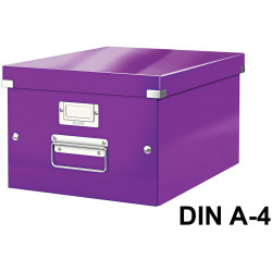 Caja de archivo universal leitz click & store wow, mediana, violeta