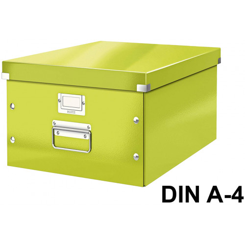 Caja de archivo universal leitz click & store wow, mediana, verde