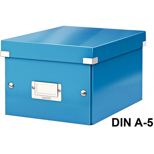 Caja de archivo universal leitz click & store wow, pequeña, azul