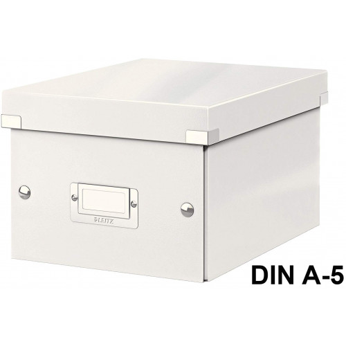 Caja de archivo universal leitz click & store wow, pequeña, blanco