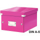 Caja de archivo universal leitz click & store wow, pequeña, fucsia