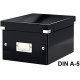Caja de archivo universal leitz click & store wow, pequeña, negro
