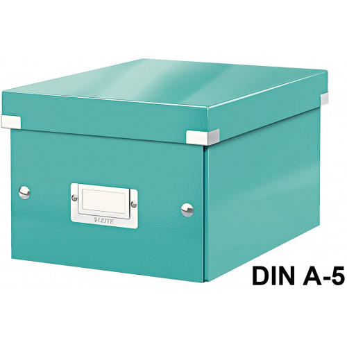 Caja de archivo universal leitz click & store wow, pequeña, turquesa