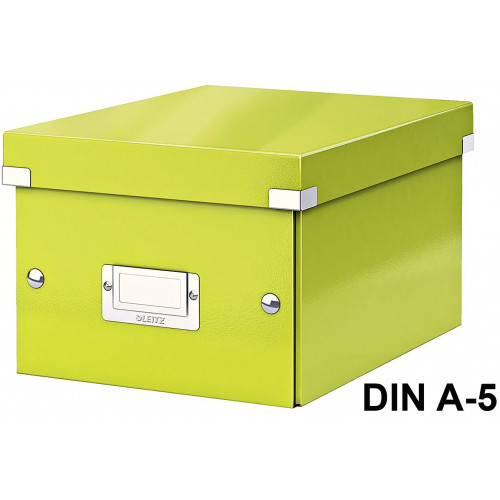 Caja de almacenaje leitz click & store wow en formato din a-5, color verde.