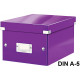 Caja de almacenaje leitz click & store wow en formato din a-5, color violeta.