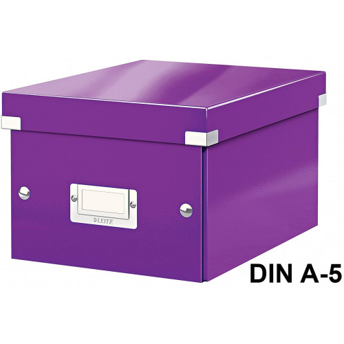 Caja de archivo universal leitz click & store wow, pequeña, violeta